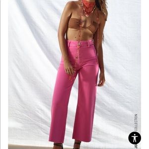 Zara The Marine fuchsia cropped jeans, NWT